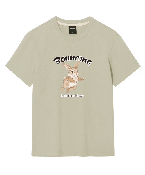 OKSTAR(オクスター)の「バウンスバニーバンファルティ(Tシャツ/カットソー・レディース・グレー/ネイビー/ダークグリーン/ライトグレー/ダークブルー/ライトベージュ/ブラック/ダークグレー/カーキ/クリーム/ホワイト・SMALL/MEDIUM/LARGE/X-LARGE/2XL/3XL/4XL)」の21枚目の写真