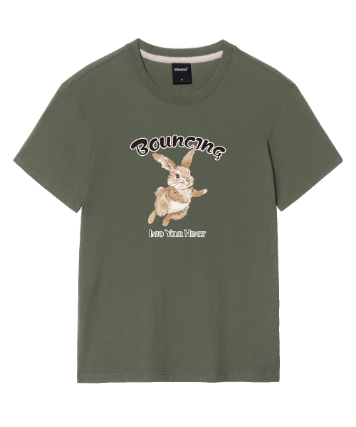 OKSTAR(オクスター)の「バウンスバニーバンファルティ(Tシャツ/カットソー・レディース・グレー/ネイビー/ダークグリーン/ライトグレー/ダークブルー/ライトベージュ/ブラック/ダークグレー/カーキ/クリーム/ホワイト・SMALL/MEDIUM/LARGE/X-LARGE/2XL/3XL/4XL)」の22枚目の写真
