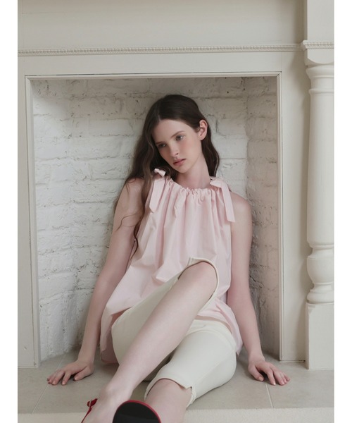 miies miim(ミーエスミーム)の「fairy ribbon blouse(シャツ/ブラウス・レディース・ピンク/アイボリー・FREE)」の7枚目の写真