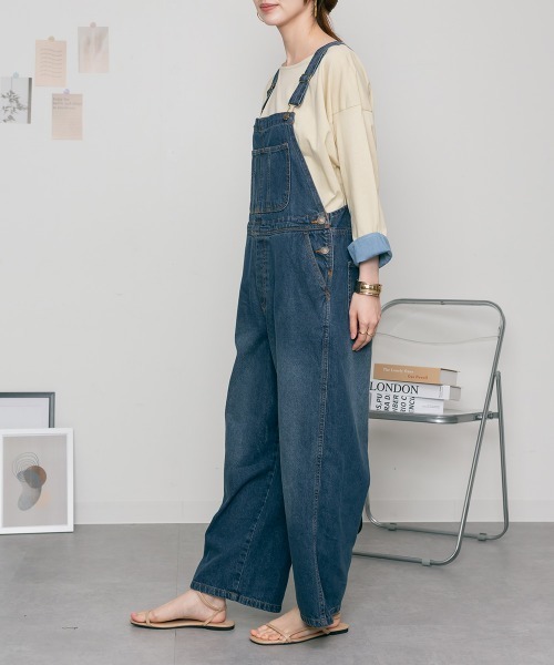 MARAI(マーライ)の「袖口裏ダンガリー長袖Tシャツ ロングスリーブ(Tシャツ/カットソー・レディース・カーキ/オフホワイト/ベージュ/ブラック・4L~5L/M~L/LL~3L)」の7枚目の写真