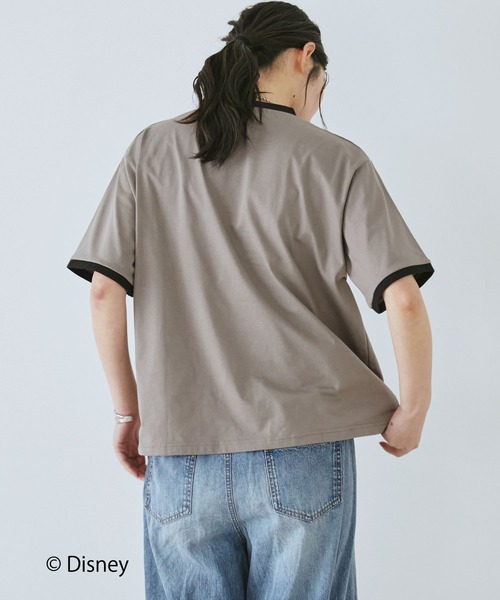 Doux archives(ドゥアルシーヴ)の「DOUX ARCHIVES限定商品【Disney】リンガーTee(Tシャツ/カットソー・レディース・ピンク/チャコールグレー・FREE)」の12枚目の写真