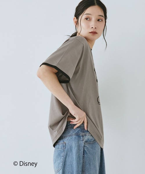 Doux archives(ドゥアルシーヴ)の「DOUX ARCHIVES限定商品【Disney】リンガーTee(Tシャツ/カットソー・レディース・ピンク/チャコールグレー・FREE)」の13枚目の写真