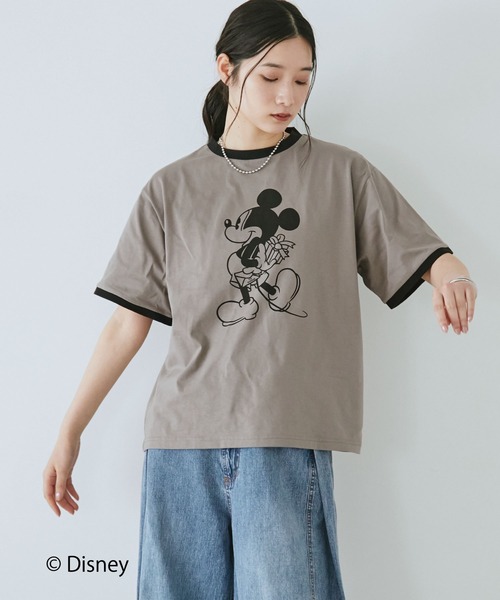 Doux archives(ドゥアルシーヴ)の「DOUX ARCHIVES限定商品【Disney】リンガーTee(Tシャツ/カットソー・レディース・ピンク/チャコールグレー・FREE)」の10枚目の写真