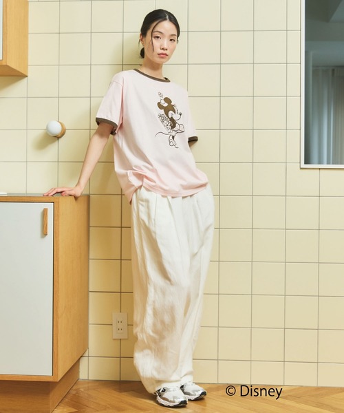 Doux archives(ドゥアルシーヴ)の「DOUX ARCHIVES限定商品【Disney】リンガーTee(Tシャツ/カットソー・レディース・ピンク/チャコールグレー・FREE)」の17枚目の写真