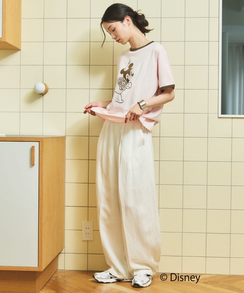 Doux archives(ドゥアルシーヴ)の「DOUX ARCHIVES限定商品【Disney】リンガーTee(Tシャツ/カットソー・レディース・ピンク/チャコールグレー・FREE)」の21枚目の写真