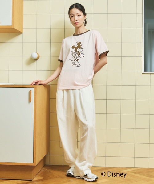 Doux archives(ドゥアルシーヴ)の「DOUX ARCHIVES限定商品【Disney】リンガーTee(Tシャツ/カットソー・レディース・ピンク/チャコールグレー・FREE)」の22枚目の写真