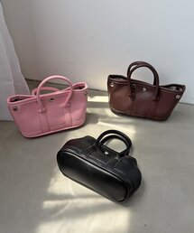 DouDou | フェイクレザーミニトートバッグ(ショルダーバッグ)