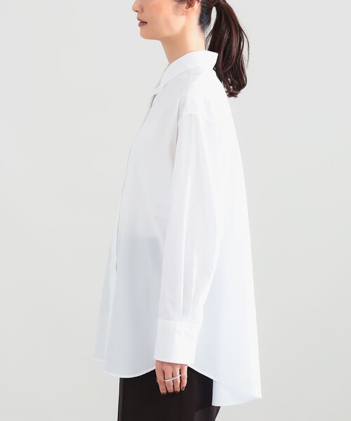 Demi-Luxe BEAMS（デミルクス ビームス）の「2WAY オーバーシャツ 26AW（シャツ/ブラウス・レディース・ホワイト/ストライプ/ネイビー・38/36）」の6枚目の写真