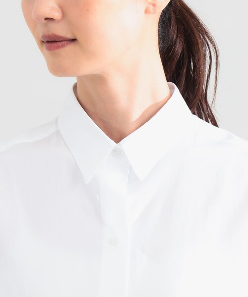 Demi-Luxe BEAMS（デミルクス ビームス）の「2WAY オーバーシャツ 26AW（シャツ/ブラウス・レディース・ホワイト/ストライプ/ネイビー・38/36）」の8枚目の写真