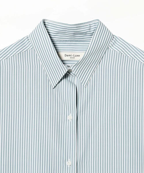 Demi-Luxe BEAMS（デミルクス ビームス）の「2WAY オーバーシャツ 26AW（シャツ/ブラウス・レディース・ホワイト/ストライプ/ネイビー・38/36）」の14枚目の写真