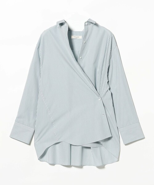 Demi-Luxe BEAMS（デミルクス ビームス）の「2WAY オーバーシャツ 26AW（シャツ/ブラウス・レディース・ホワイト/ストライプ/ネイビー・38/36）」の17枚目の写真