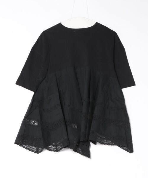SALON adam et rope'(サロン アダム エ ロペ)の「【AAYUSHI(アユーシ)】バックスカーフハーフスリーブトップス(Tシャツ/カットソー・レディース・ホワイト/ブラック・FREE)」の3枚目の写真