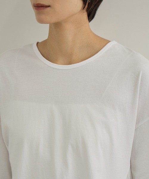 SALON adam et rope'(サロン アダム エ ロペ)の「【AAYUSHI(アユーシ)】バックスカーフハーフスリーブトップス(Tシャツ/カットソー・レディース・ホワイト/ブラック・FREE)」の18枚目の写真