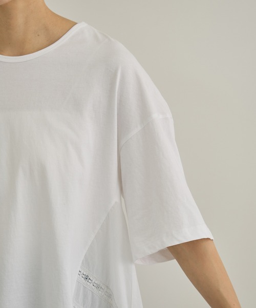 SALON adam et rope'(サロン アダム エ ロペ)の「【AAYUSHI(アユーシ)】バックスカーフハーフスリーブトップス(Tシャツ/カットソー・レディース・ホワイト/ブラック・FREE)」の19枚目の写真