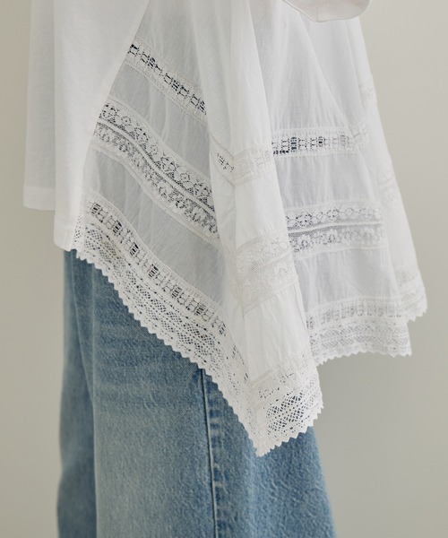 SALON adam et rope'(サロン アダム エ ロペ)の「【AAYUSHI(アユーシ)】バックスカーフハーフスリーブトップス(Tシャツ/カットソー・レディース・ホワイト/ブラック・FREE)」の20枚目の写真