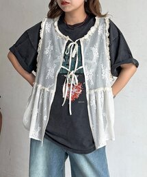 前リボンシアーフリルベスト
