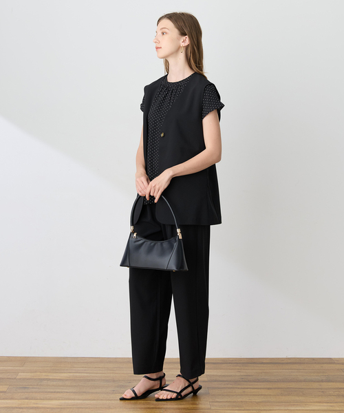 LE SOUK HOLIDAY(ルスークホリデー)の「ジョーゼットストレッチベスト【接触冷感・UVカット・シワになりにくい】(ベスト・レディース・ブラック/ベージュ/ダークブラウン・M/L)」の14枚目の写真