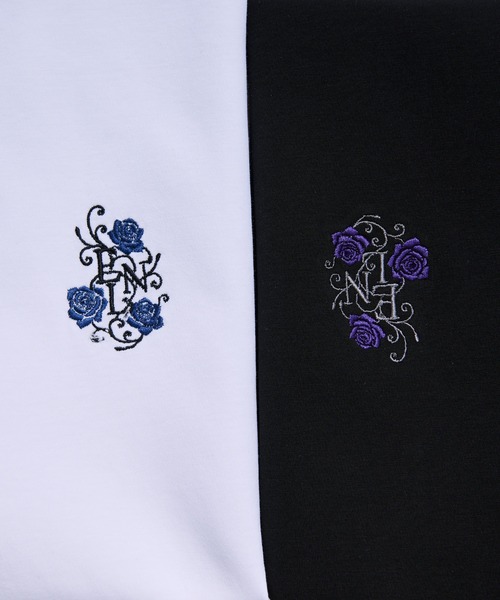 Ellno Loset(エルノロゼット)の「ロゴ刺繍ポンチTシャツ(Tシャツ/カットソー・メンズ・オフホワイト/ブラック・SMALL/MEDIUM/LARGE)」の3枚目の写真