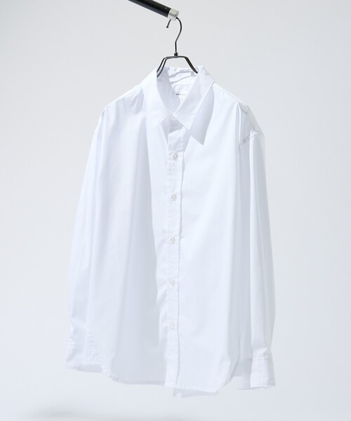 ABAHOUSE(アバハウス)の「【JAMES FABRIC】サイドガゼット レギュラーカラーシャツ / オーバーサイズ(シャツ/ブラウス・メンズ・ブルー/ダークネイビー/ホワイト・48/46)」の22枚目の写真
