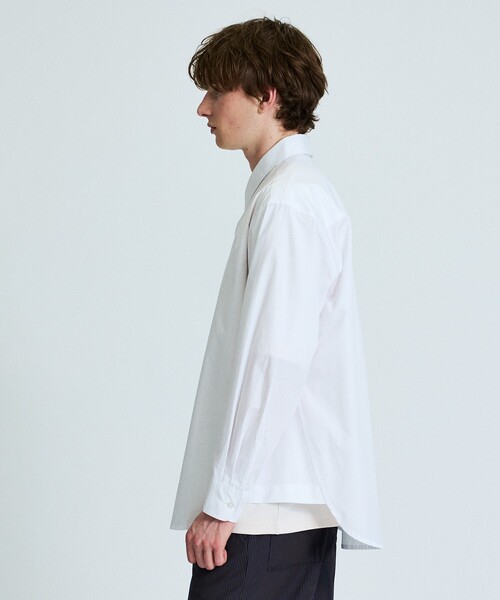 ABAHOUSE(アバハウス)の「【JAMES FABRIC】サイドガゼット レギュラーカラーシャツ / オーバーサイズ(シャツ/ブラウス・メンズ・ブルー/ダークネイビー/ホワイト・48/46)」の17枚目の写真