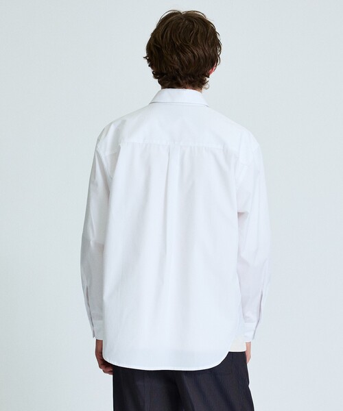 ABAHOUSE(アバハウス)の「【JAMES FABRIC】サイドガゼット レギュラーカラーシャツ / オーバーサイズ(シャツ/ブラウス・メンズ・ブルー/ダークネイビー/ホワイト・48/46)」の16枚目の写真