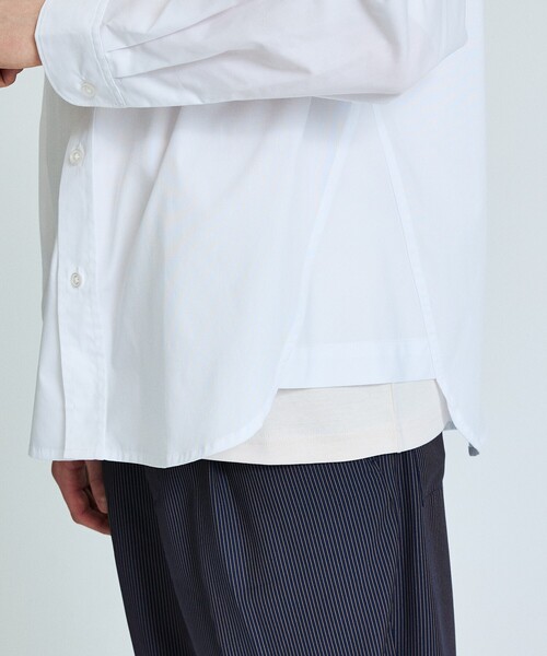 ABAHOUSE(アバハウス)の「【JAMES FABRIC】サイドガゼット レギュラーカラーシャツ / オーバーサイズ(シャツ/ブラウス・メンズ・ブルー/ダークネイビー/ホワイト・48/46)」の15枚目の写真