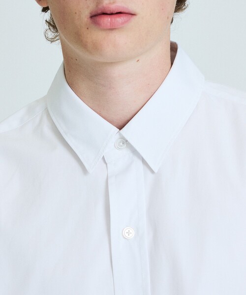 ABAHOUSE(アバハウス)の「【JAMES FABRIC】サイドガゼット レギュラーカラーシャツ / オーバーサイズ(シャツ/ブラウス・メンズ・ブルー/ダークネイビー/ホワイト・48/46)」の14枚目の写真