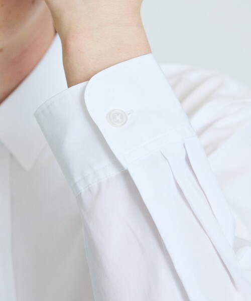 ABAHOUSE(アバハウス)の「【JAMES FABRIC】サイドガゼット レギュラーカラーシャツ / オーバーサイズ(シャツ/ブラウス・メンズ・ブルー/ダークネイビー/ホワイト・48/46)」の13枚目の写真