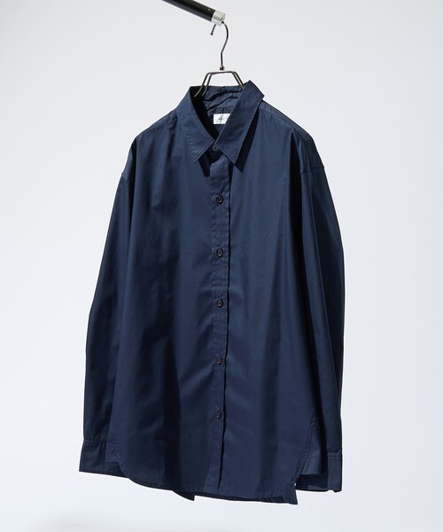 ABAHOUSE(アバハウス)の「【JAMES FABRIC】サイドガゼット レギュラーカラーシャツ / オーバーサイズ(シャツ/ブラウス・メンズ・ブルー/ダークネイビー/ホワイト・48/46)」の8枚目の写真