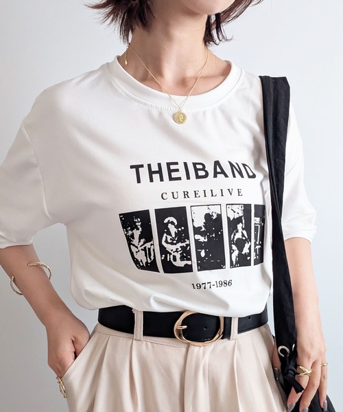 styiro（スタイロ）の「【ユニセックス】ヴィンテージ風 フォトプリント オーバーサイズTシャツ 半袖 ロゴT（Tシャツ/カットソー・レディース・ブラック/ホワイト・M/L）」の4枚目の写真