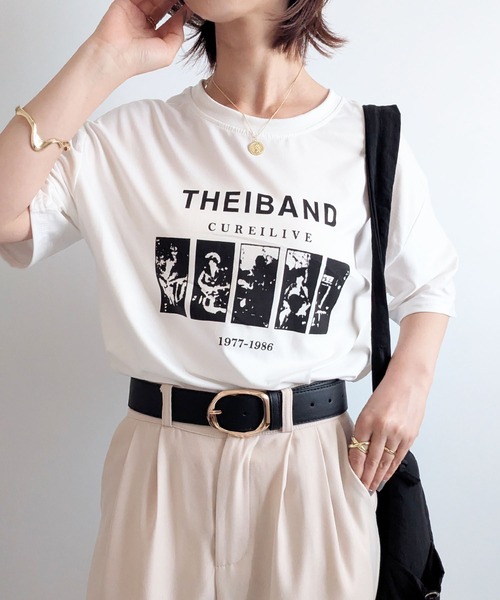 styiro（スタイロ）の「【ユニセックス】ヴィンテージ風 フォトプリント オーバーサイズTシャツ 半袖 ロゴT（Tシャツ/カットソー・レディース・ブラック/ホワイト・M/L）」の5枚目の写真