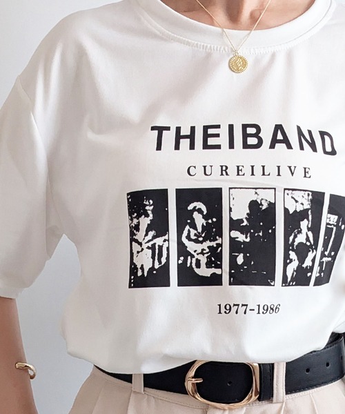 styiro（スタイロ）の「【ユニセックス】ヴィンテージ風 フォトプリント オーバーサイズTシャツ 半袖 ロゴT（Tシャツ/カットソー・レディース・ブラック/ホワイト・M/L）」の7枚目の写真