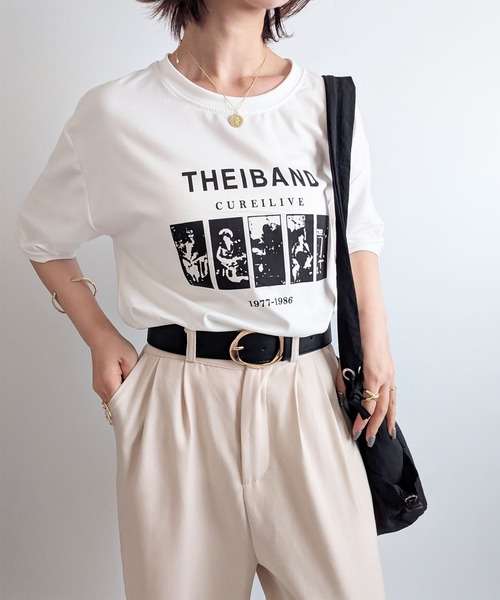 styiro（スタイロ）の「【ユニセックス】ヴィンテージ風 フォトプリント オーバーサイズTシャツ 半袖 ロゴT（Tシャツ/カットソー・レディース・ブラック/ホワイト・M/L）」の8枚目の写真