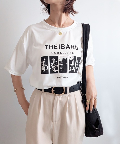 styiro（スタイロ）の「【ユニセックス】ヴィンテージ風 フォトプリント オーバーサイズTシャツ 半袖 ロゴT（Tシャツ/カットソー・レディース・ブラック/ホワイト・M/L）」の9枚目の写真