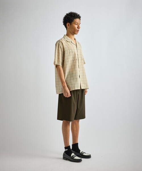 Saturdays NYC(サタデーズ ニューヨークシティ )の「Hester Tartan Check SS Shirt(シャツ/ブラウス・メンズ・ネイビー/ベージュ・S/M/L)」の8枚目の写真