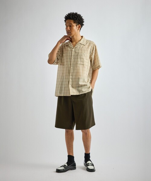 Saturdays NYC(サタデーズ ニューヨークシティ )の「Hester Tartan Check SS Shirt(シャツ/ブラウス・メンズ・ネイビー/ベージュ・S/M/L)」の14枚目の写真