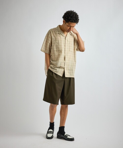 Saturdays NYC(サタデーズ ニューヨークシティ )の「Hester Tartan Check SS Shirt(シャツ/ブラウス・メンズ・ネイビー/ベージュ・S/M/L)」の16枚目の写真