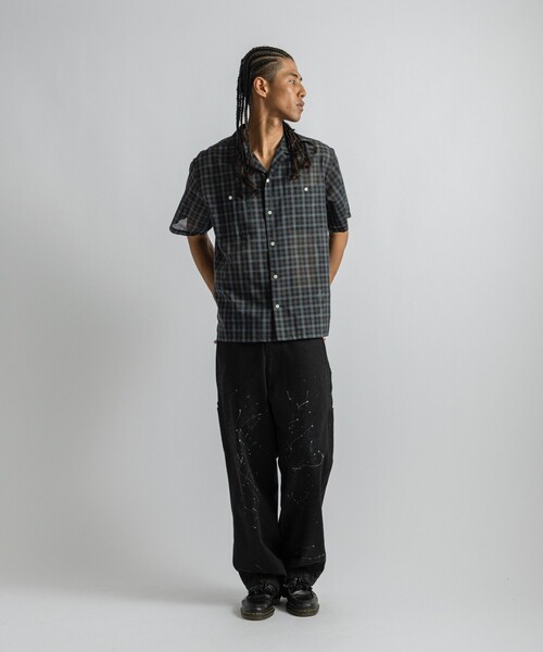 Saturdays NYC(サタデーズ ニューヨークシティ )の「Hester Tartan Check SS Shirt(シャツ/ブラウス・メンズ・ネイビー/ベージュ・S/M/L)」の20枚目の写真