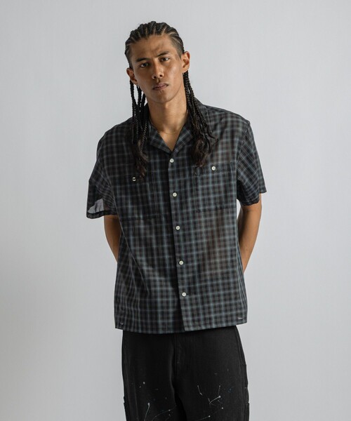 Saturdays NYC(サタデーズ ニューヨークシティ )の「Hester Tartan Check SS Shirt(シャツ/ブラウス・メンズ・ネイビー/ベージュ・S/M/L)」の6枚目の写真
