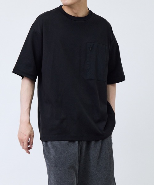 j.n.r.d(ジェー・エヌ・アール・ディー)の「布帛切替ポケットTシャツ(Tシャツ/カットソー・メンズ・ブラック/チャコールグレー/ホワイト・LL/M/L)」の10枚目の写真