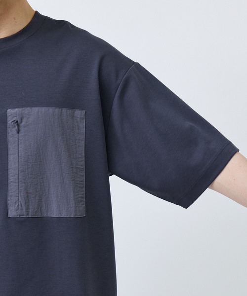 j.n.r.d(ジェー・エヌ・アール・ディー)の「布帛切替ポケットTシャツ(Tシャツ/カットソー・メンズ・ブラック/チャコールグレー/ホワイト・LL/M/L)」の19枚目の写真