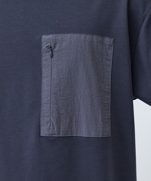 j.n.r.d(ジェー・エヌ・アール・ディー)の「布帛切替ポケットTシャツ(Tシャツ/カットソー・メンズ・ブラック/チャコールグレー/ホワイト・LL/M/L)」の20枚目の写真