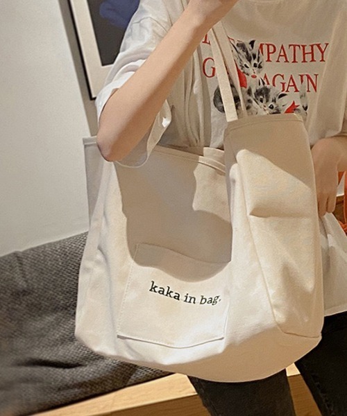 ONEP STAR(ワンピスター)の「ロゴ入りキャンバストートバッグ(ショルダーバッグ・レディース・グリーン/オレンジ/ローズ/オフホワイト・FREE)」の8枚目の写真