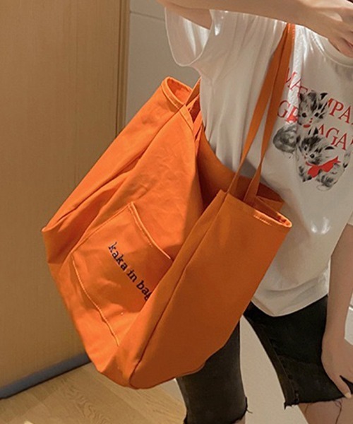 ONEP STAR(ワンピスター)の「ロゴ入りキャンバストートバッグ(ショルダーバッグ・レディース・グリーン/オレンジ/ローズ/オフホワイト・FREE)」の18枚目の写真