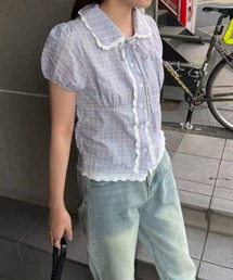 check round collar blouse