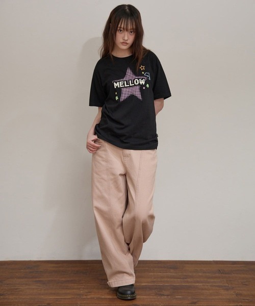 WaiKei(ワイケイ)の「【UNISEX】Wai Kei/メロウスターチェックTシャツ(Tシャツ/カットソー・レディース・ブラック・MEDIUM/SMALL)」の3枚目の写真