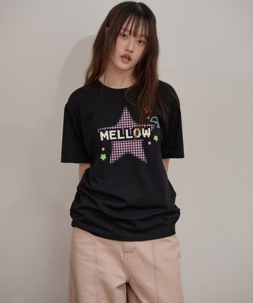 WaiKei(ワイケイ)の「【UNISEX】Wai Kei/メロウスターチェックTシャツ(Tシャツ/カットソー・レディース・ブラック・MEDIUM/SMALL)」の5枚目の写真