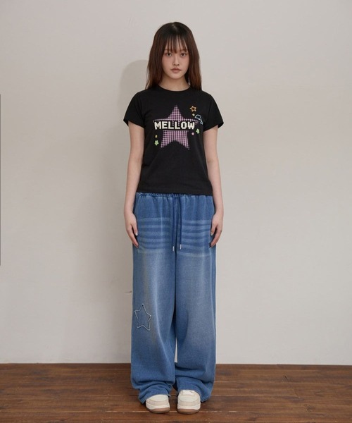 WaiKei(ワイケイ)の「【UNISEX】Wai Kei/メロウスターチェックTシャツ(Tシャツ/カットソー・レディース・ブラック・MEDIUM/SMALL)」の6枚目の写真