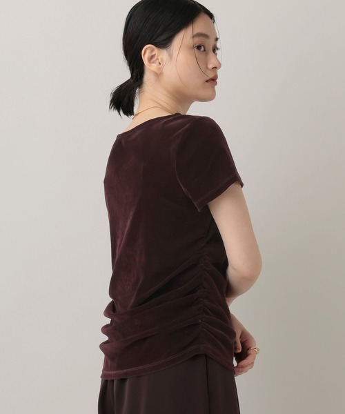 A part by(アパートバイ)の「サイドギャザーベロアSS(Tシャツ/カットソー・レディース・ライトベージュ/ブラック/ダークブラウン・FREE)」の13枚目の写真
