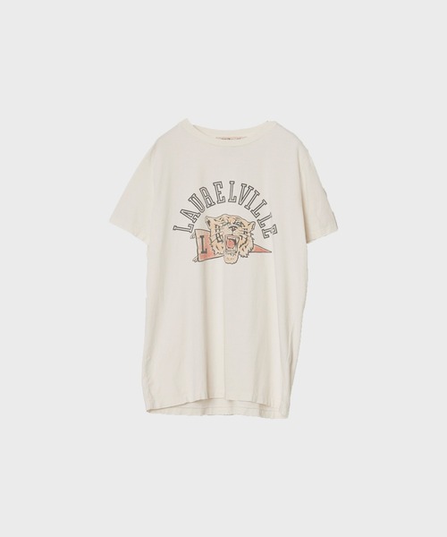 REMI RELIEF(レミレリーフ)の「REMI RELIEF/SP加工T(LAUREL VILLE) / RN31393204 夏服(Tシャツ/カットソー・メンズ・ブラック/ホワイト・M/L)」の1枚目の写真